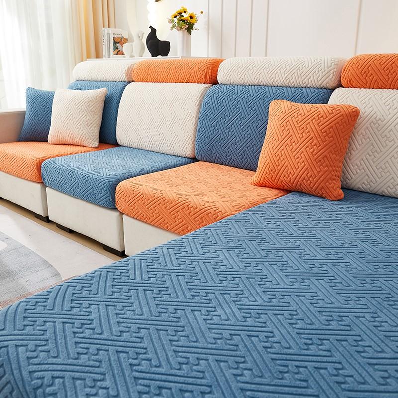 New Jacquard Sofa Covers Thicken Sofa Seat Cushion Cover Sofa Slipcover Stretch Sofa Cover Pets Kid Furniture Protector For Home