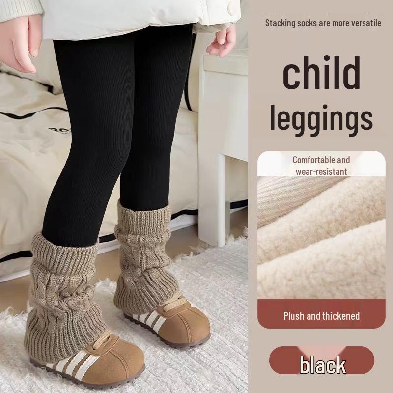 Модные женские гетры с подкладкой из флиса, вязаные косами, пэчворк - Теплые брюки из толстой шерсти ягненка с вертикальной полоской