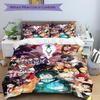 3Pcs Heroic Adventures Unite Bedding Set Soft Fabric Duvet Cover Pillowcases Christmas Xmas Halloween Gift 1 Duvet Cover 2 Pillowcase L1379