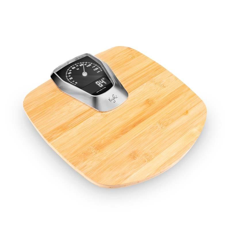 Yoghi - Dr Scale Ultimate - Pèse-personne Digital Bambou - Double Affichage - 130kg