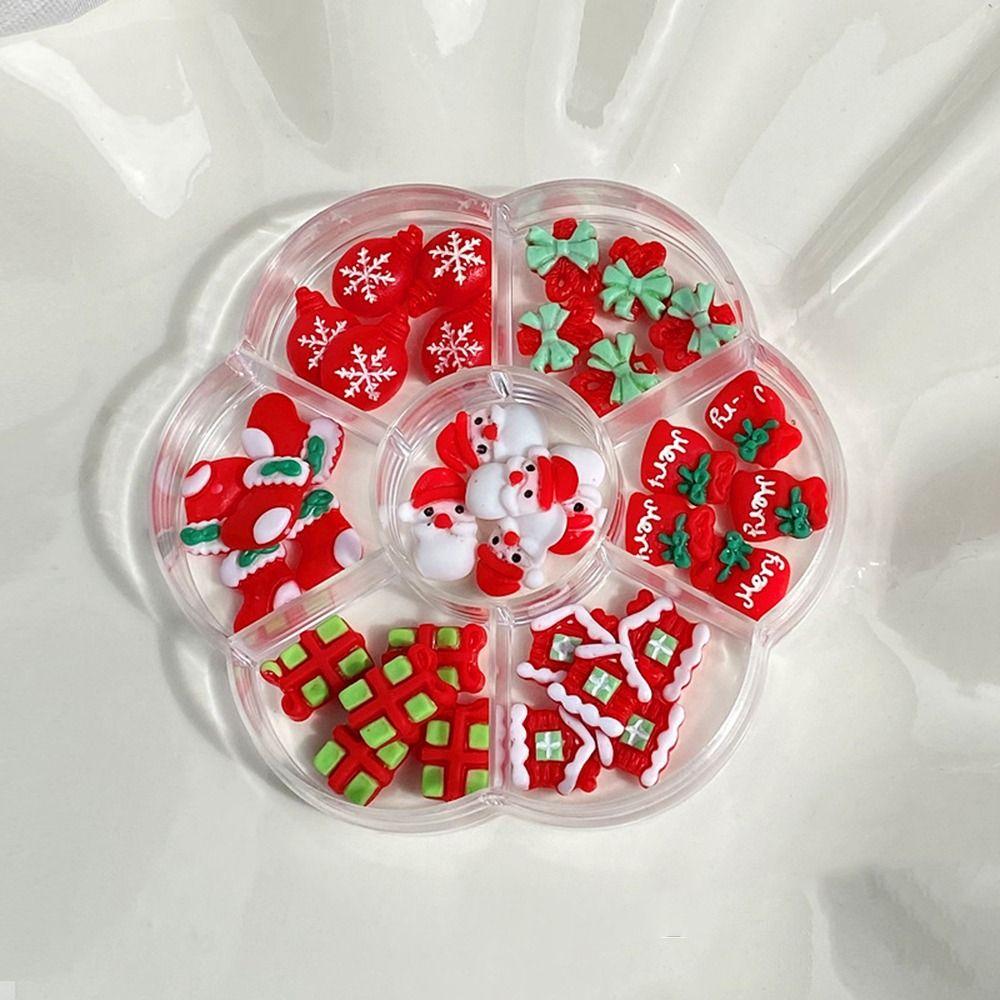 Снеговик DIY Нейл-арт Украшение Санта-Клауса Рождественское Украшение Ногтей Женщины