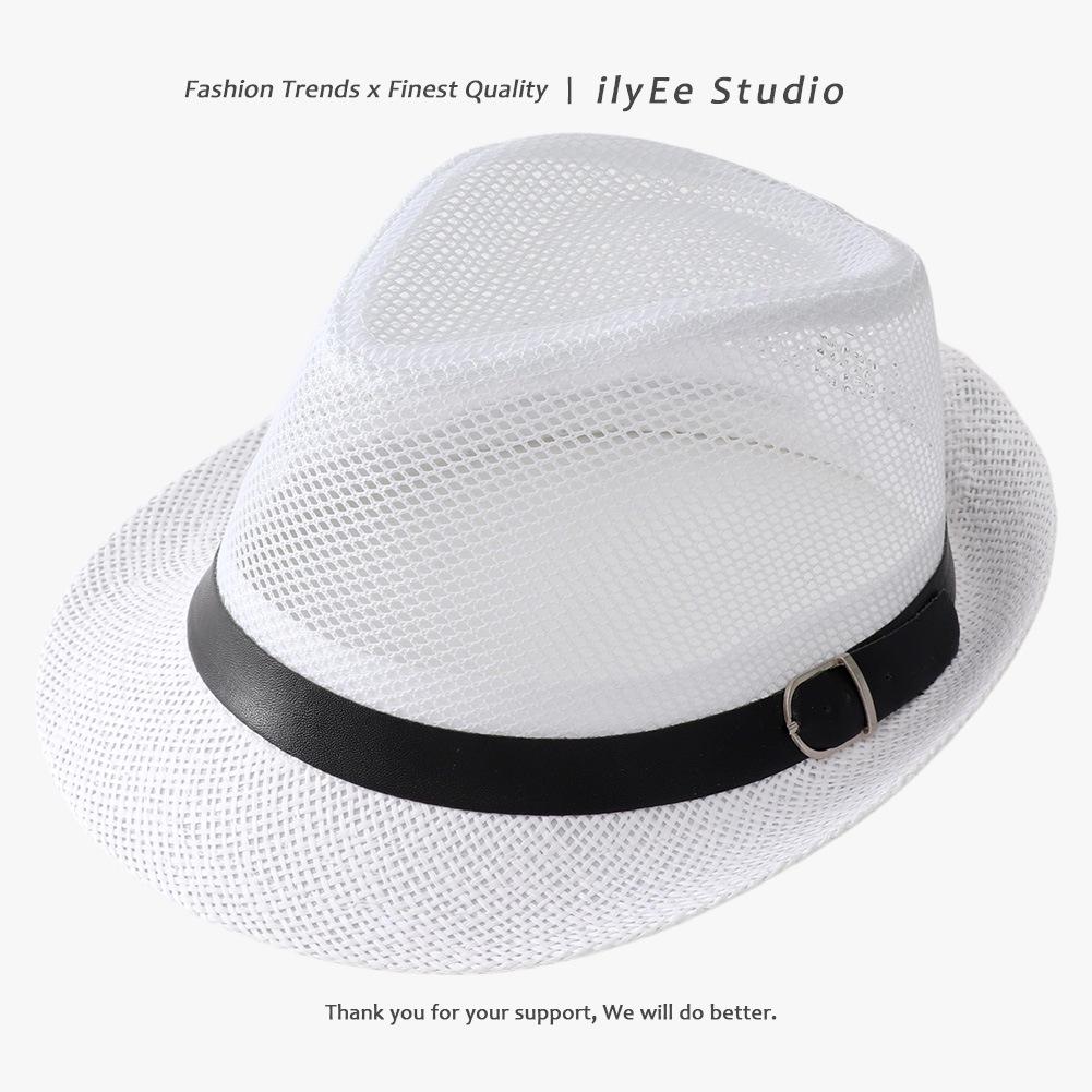 Мужская и женская летняя соломенная федора - Панама для пляжа с защитой от солнца