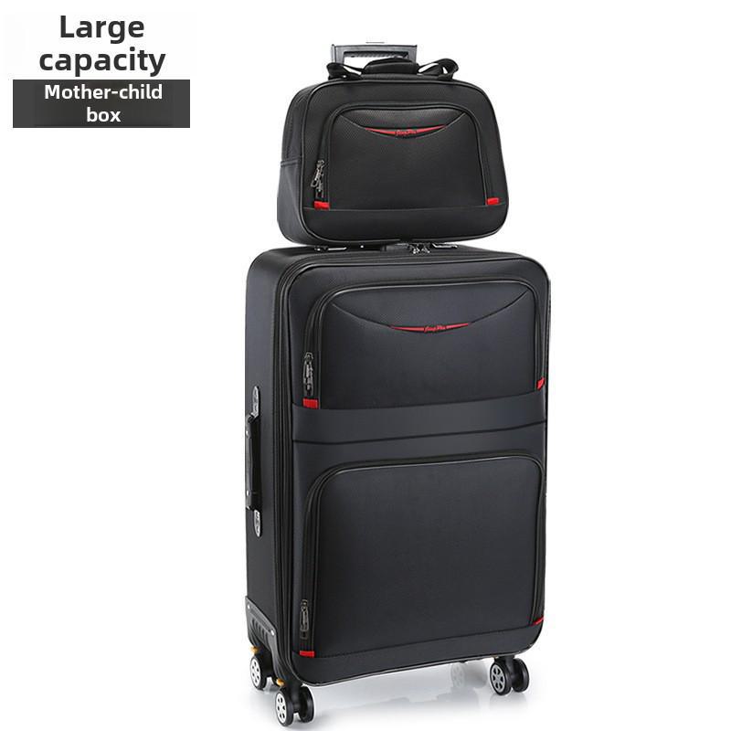 «Чемодан на колесах большой вместимости из ткани Оксфорд с универсальными колесами и замком с паролем для мужчин и женщин»