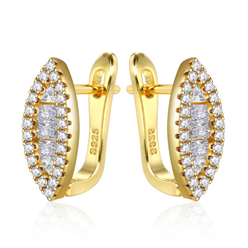 Trendy Rose Gold Water Drop Zircon Earrings for Women – Simple, Stylish, and Elegant