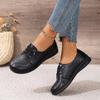 Ladies Shoes 2024 Hot Sale Lace-up Women's Flats Fashion Embroidery Casual Flat Shoes New Round Toe Flat Shoes Zapatos De Mujer