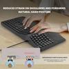 Wired Split Keyboard Natural Ergonomic Design Full-Size 110 Keys Universal Plug-Play Wrist Support Keyboard Office Supplies