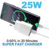 Chargeur USB-C 25W - E.F.Connection - Charge rapide - pour Samsung A15 A16 A17 A26 A27 A36 A37 A56 A57 S26 S25 S24