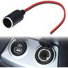 BFXM 18 AWG Female Cigarette Lighter Socket, 1FT 12/24V Outlet Socket | Car Charger Power Cigarettes Lighters with Bare Wire Open End Cable, Auto
