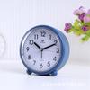 Аналоговый будильник 4 дюйма, супер тихие, не тикающие, маленькие часы, ночник, работающий от батареек, простой, для спальни, стола