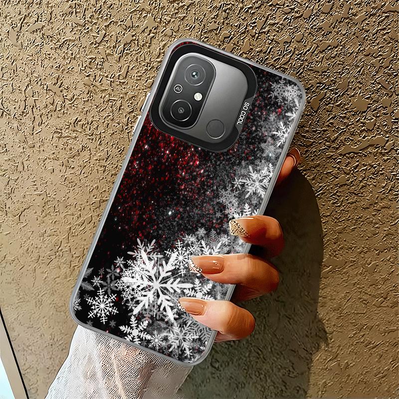 Snow Snowflake Winter Cold Shockproof Phone Case for Xiaomi Poco X7 X6 X5 X3 Pro F7 Ultra M8 Redmi 15C 15 14C 13C 12C 10C 13 12