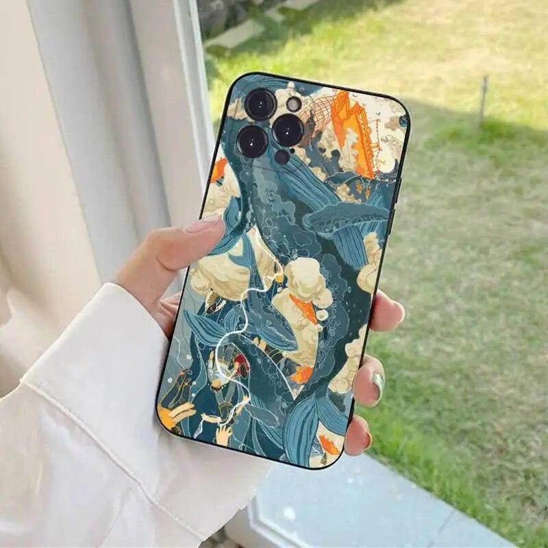 Чехол для телефона с изображением кита для iPhone Samsung Galaxy Redmi Xiaomi Oppo OnePlus Note SA 7 8 9 10 11 12 13 14 20 21 22 23 53 54 Pro Max Plus Ultra TPU Soft