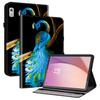 Для Lenovo Tab M9 Кожаный чехол с принтом, подставка, чехол для планшета со слотами для карт