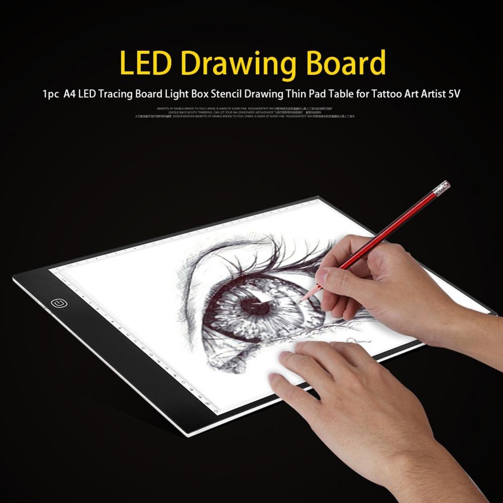 A4 LED Tracing Board Three-Level Dimmable Drawing Light Box Light Pad Art Pattern Replication