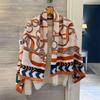 NINA SOLOR Silk Wool Buckle Wrap Scarf