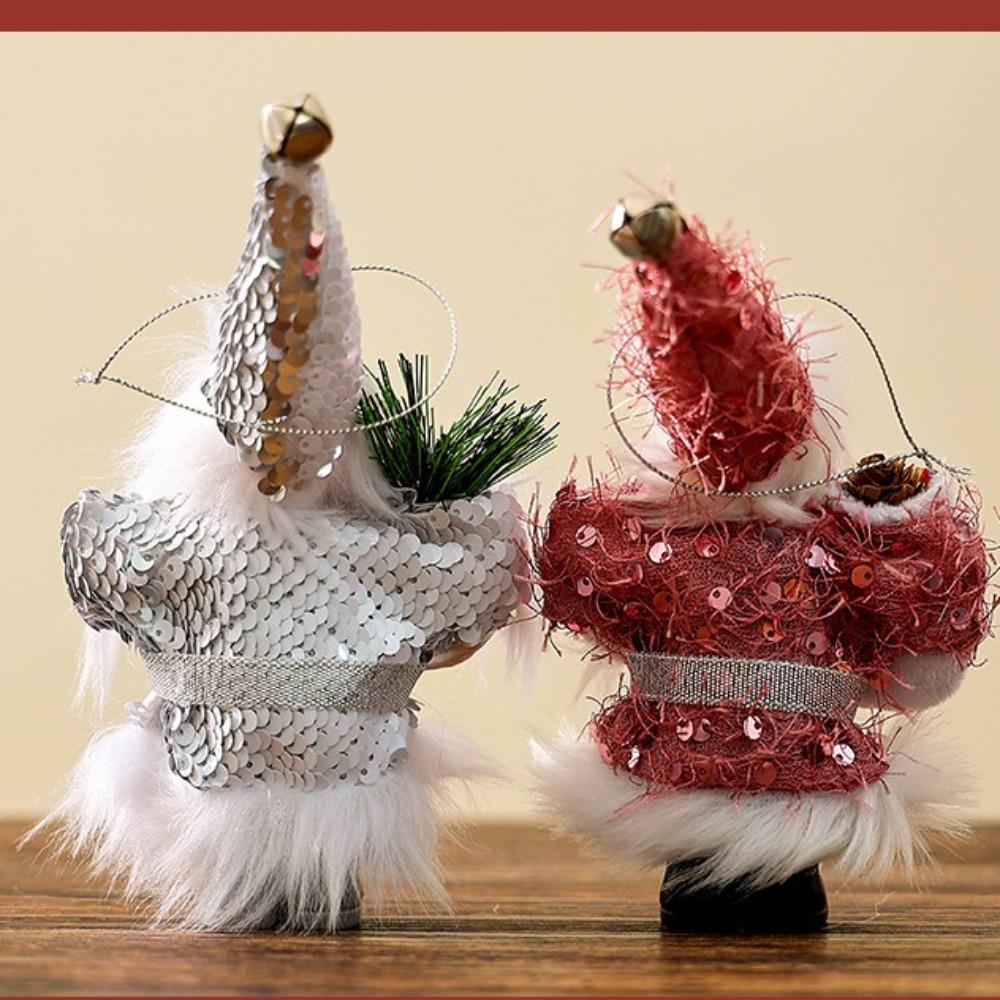 Новогодний стоящий Санта Клаус с капюшоном, креативные рождественские украшения, новые рождественские подарки, подвеска