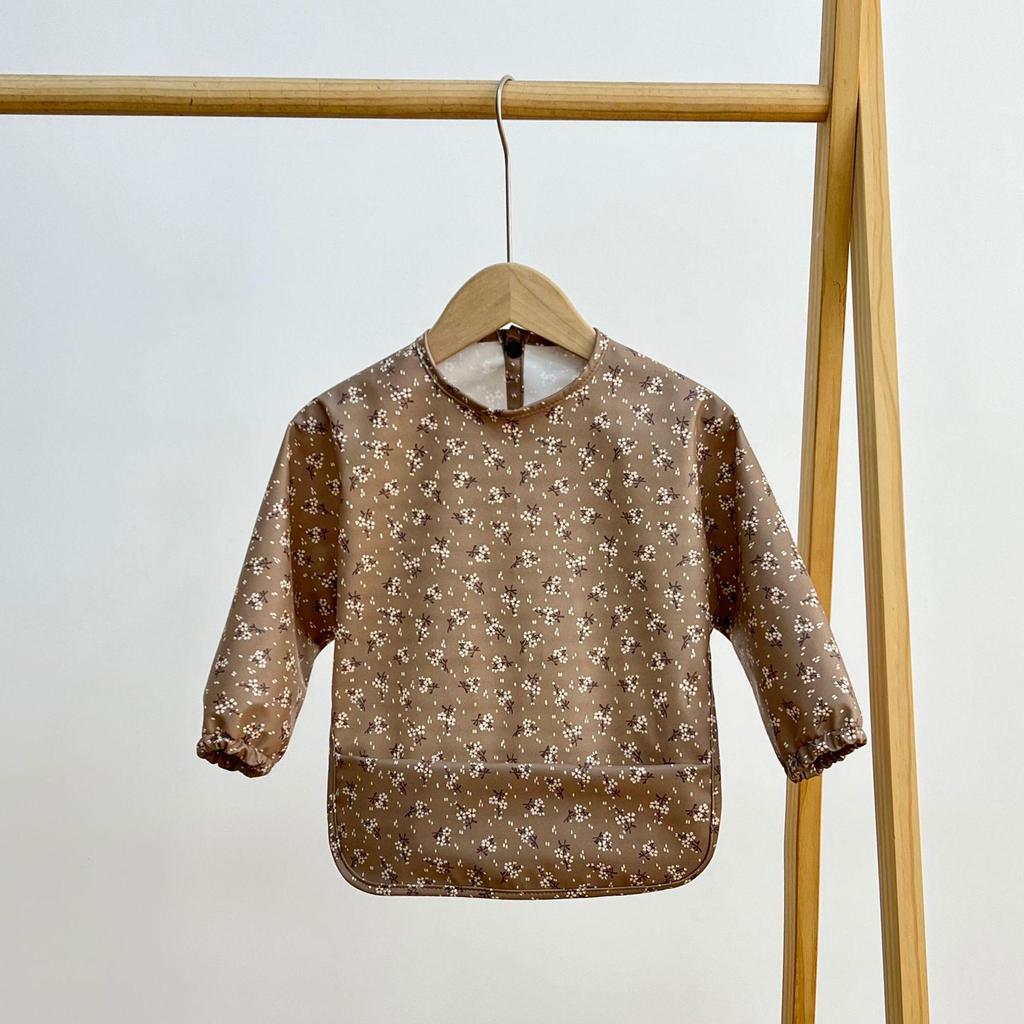 Reversible Waterproof Baby Smock & Bib - Denmark Painting Apron & Food Catcher Coverall