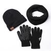 Sidipu SP00888 Warm Winter Knitted Hat, Scarf & Gloves 3-Piece Set