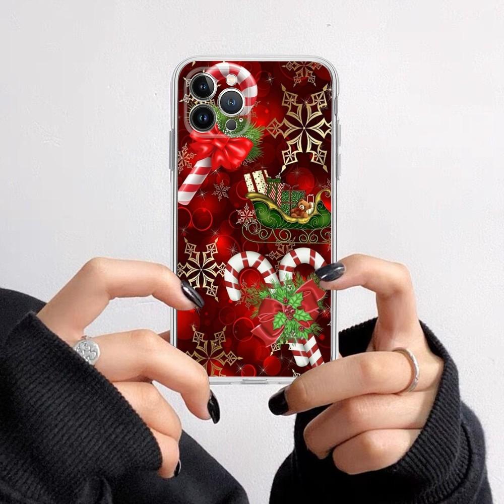 Merry Chrismas Phone Case for iPhone 16 15 8 7 6 6S Plus X SE XR XS 14 11 12 13 Mini Pro Max Mobile Case