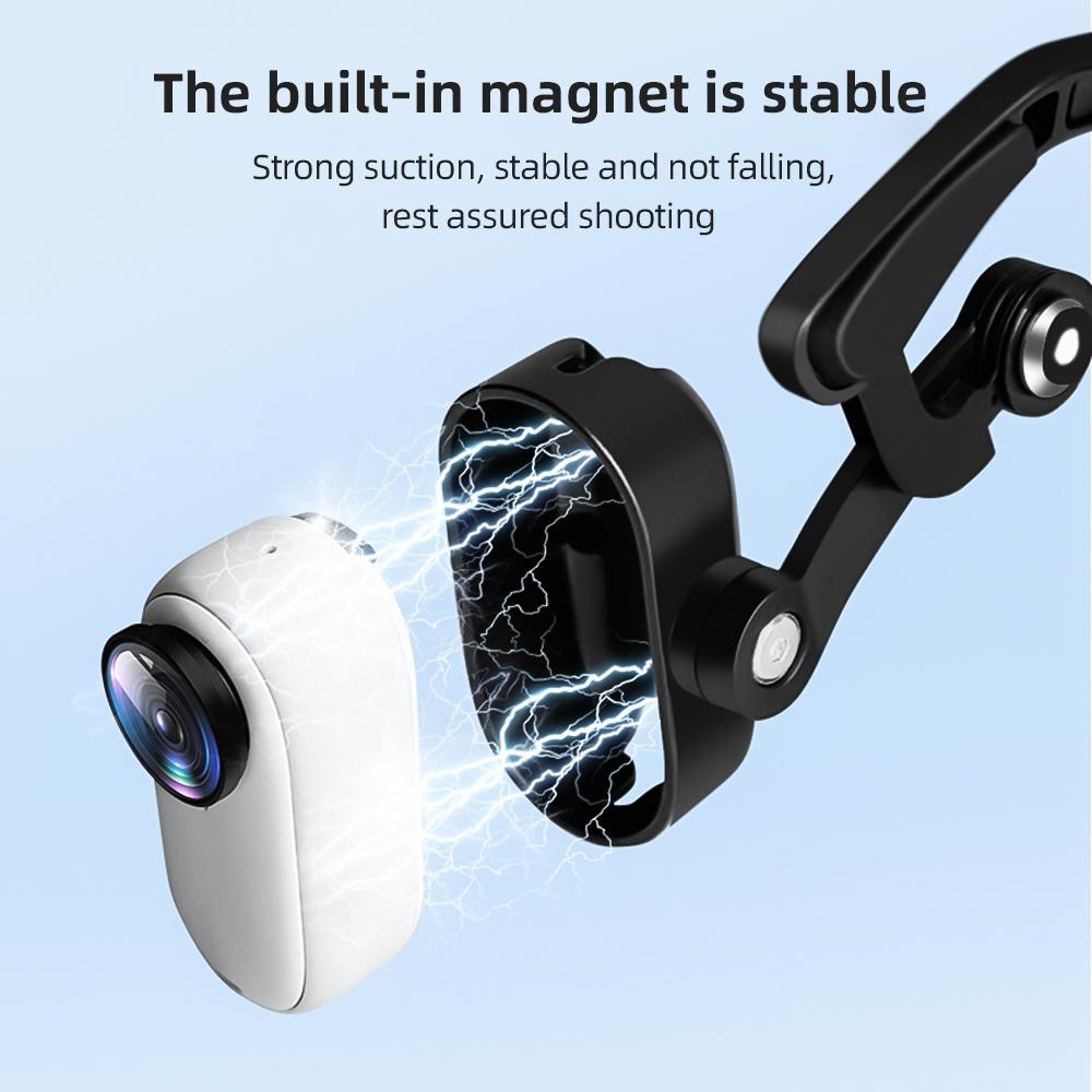 Sports Camera Head Mount Magnetic POV Holder POV Head Mount Replacement for insta360 GO3 POV Accessories