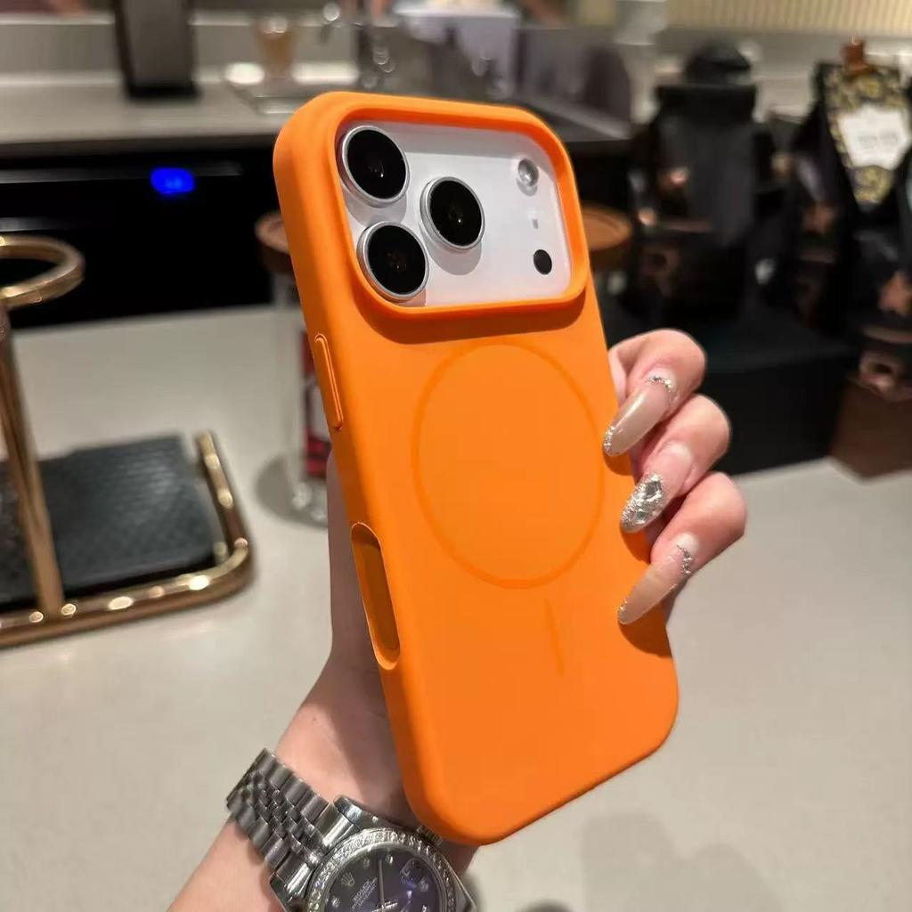 Магнитный чехол из жидкого силикона для iPhone 17 Air 16 15 Plus 14 Pro Max Для Magsafe Беспроводная зарядка Тонкий Мягкий чехол