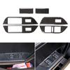 Real Carbon Fiber Car Interior Window Switch Panel Switch Button Frame Cover Trim For VW Touareg 2011 -