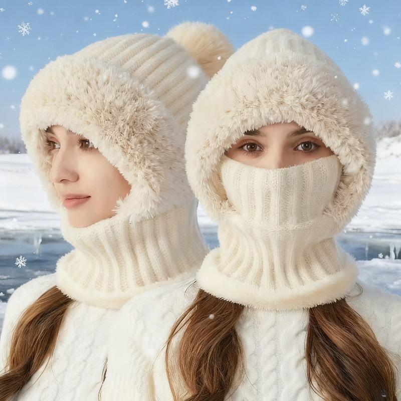 Xiaomi 1-5 шт. Женская шапка 3 в 1 с шарфом и маской для лица, ветрозащитная, термомаска для зимнего катания на велосипеде, лыжах, холодной погоды, на улице