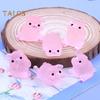 6pcs Pig Statue Ornament Carving Technology Decorate Resin Great Glow Pig Mini Portrait Mini Fairy Garden Landscape Household Supplies