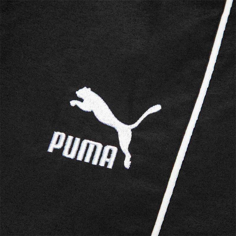 Puma SS23 Архивная серия с вышитым логотипом, затягивающимся шнурком, манжетами, повседневные брюки унисекс, черные 622785-01