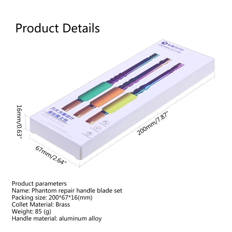 Upgraded 3 IN 1 Mobile Phone CPU Disassemble Maintenance Knife For Phones NAND CHIP IC Remove Glue Rework Blades