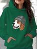 Beagle Wearing Knitted Beanie Women's Hoodies