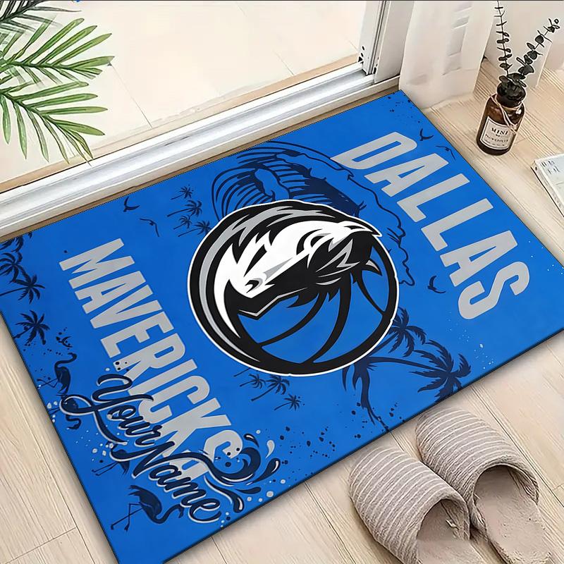 Custom Name Rug MAVERICKS BASKETBALL TEAM Area Rug Suitable for Indoor And Outdoor,Carpets for Homes, Offices,Living Rooms,Home Decor,Christmas Gift