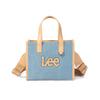 New Lee Fabric+Artificial Leather Tote Shoulder Bag, Crossbody Bag, Handbag Regular Women's Light Denim Blue LE240074M-521