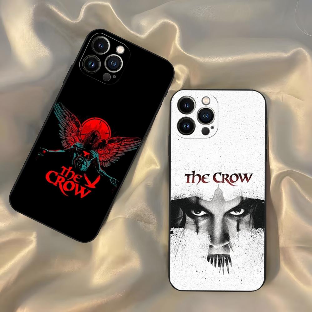 TV The C-crow Phone Case for Iphone 17 Air 16 15 14 13 12 Pro Max Xr X Xs Mini Plus Black Soft Silicone Cover