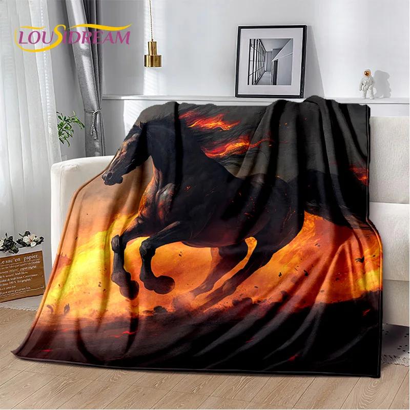 Одеяло Horse Pentium Gallant Steed 3D Animal, мягкое одеяло для дома, спальни, кровати, дивана, пикника, путешествия, офиса, чехол, подарок для ребенка