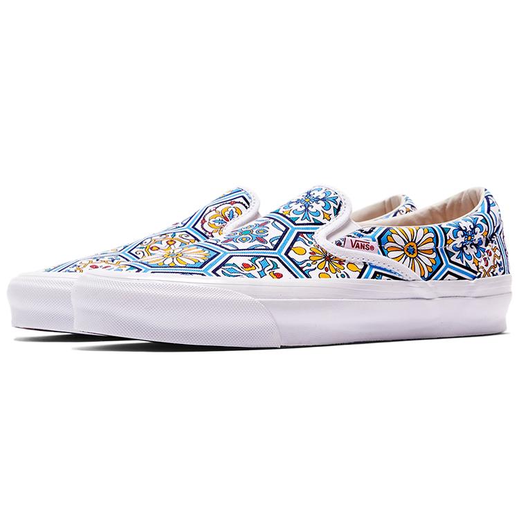 Слипоны Kith x Slip-On Classic Vans 'Синий марокканский узор' VN0A45JK2CM