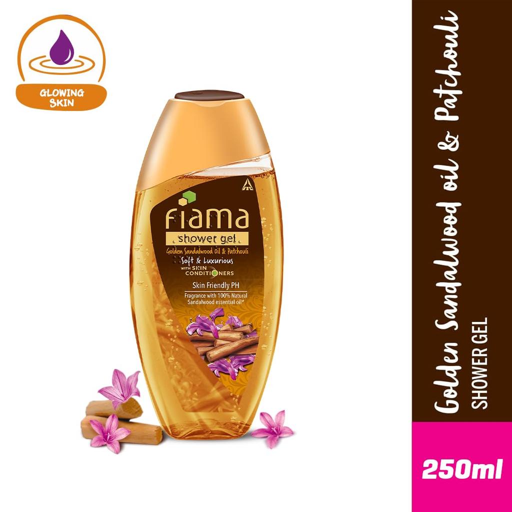 Fiama Body Wash Golden Sandalwood Oil Patchouli Shower Gel 250ml Soft Glowing Skin for Women Men