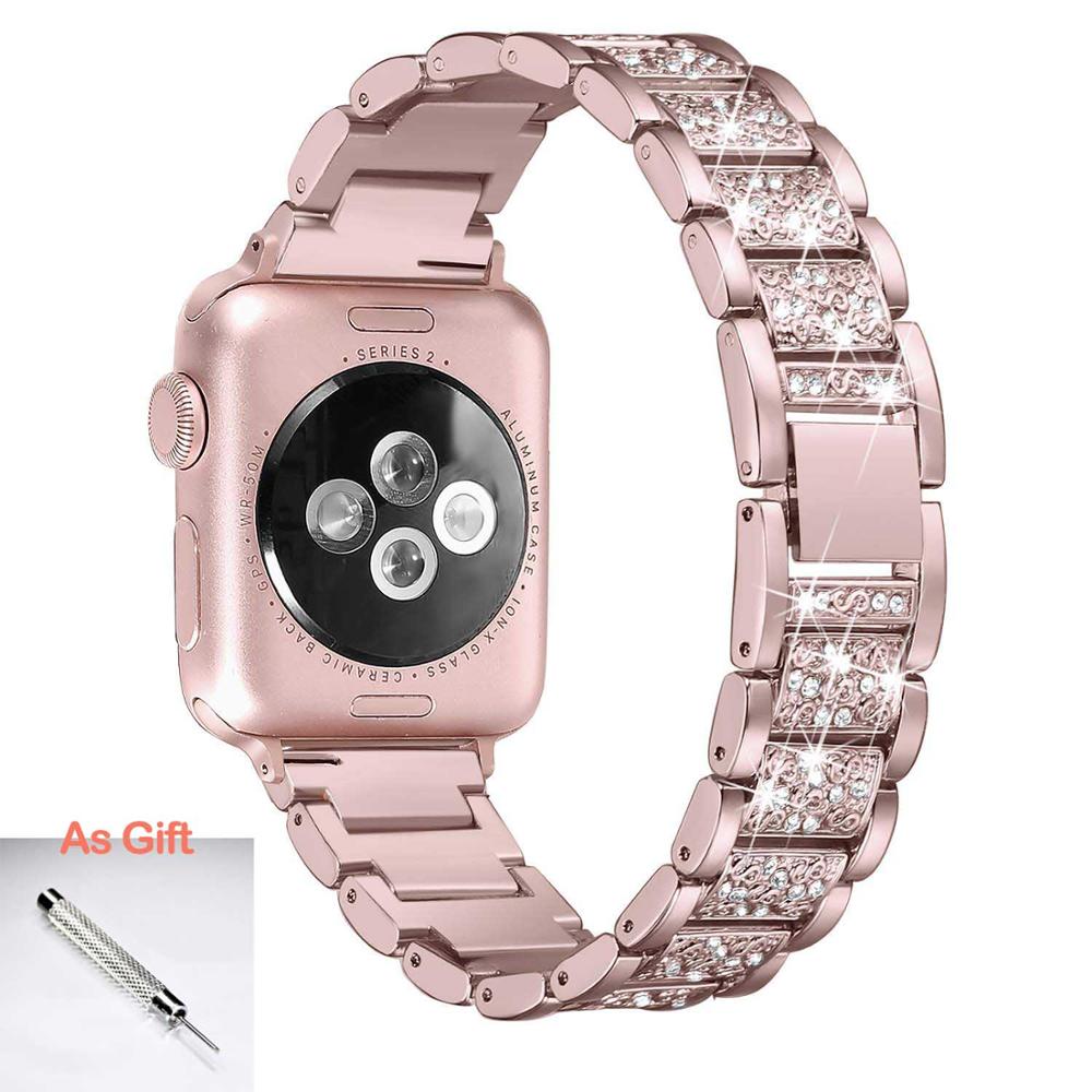 Блестящий ремешок с бриллиантами для Apple Watch Ultra 2 49 мм, ремешок 46 мм 40 мм 45 мм 44 мм 41 мм 42 мм для Iwatch Series 10 9 8 7 6, женский браслет