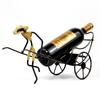 Chinese Rickshaw Wine Racks Bottle Holders Figurines Bar Table Ornaments Kitchen Gift Home Decor Iron Vintage Champagne Stand