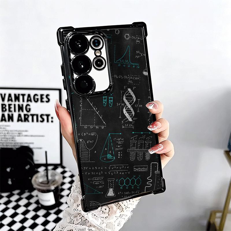 Physics Chemical Mathematics Soft Phone Case For Samsung Galaxy S26 Ultra S25 Edge S24 FE S23 Plus S22 S21 + S20 Plating Anti-Fa