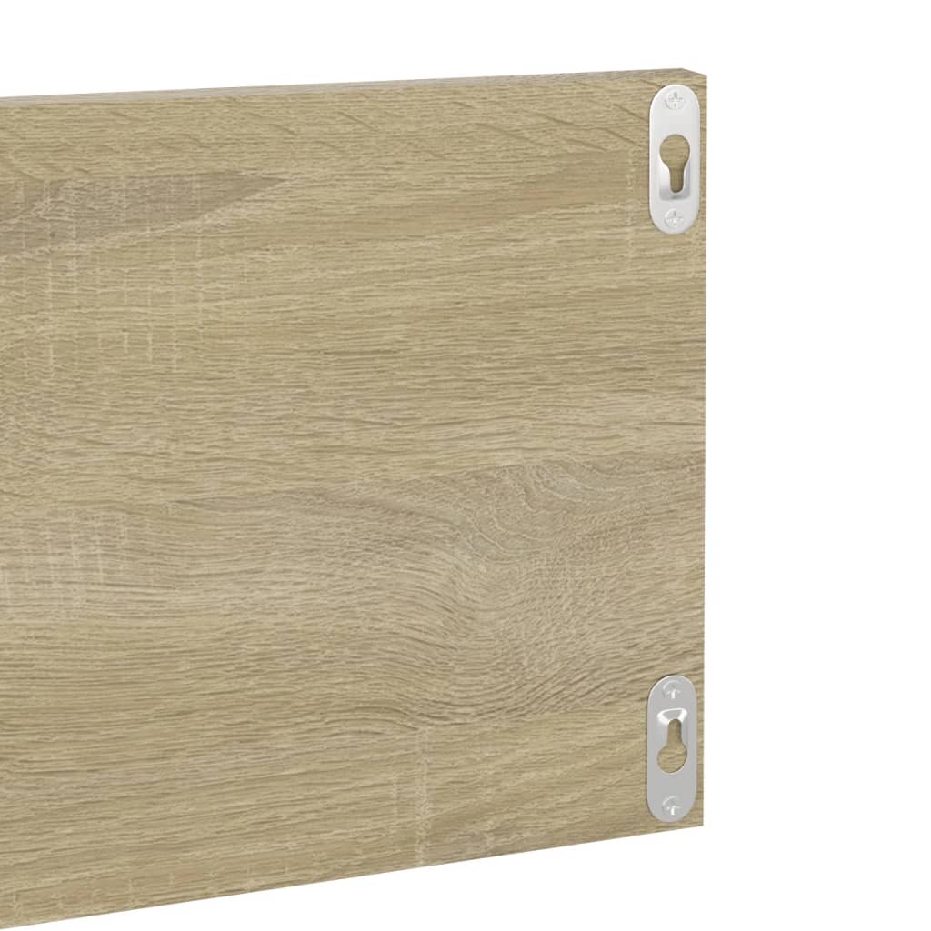 Wall Shelves 2 pcs Sonoma Oak 80 x 11.5 x 18 cm Wood Based Material