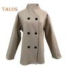 Осень-зима Женская куртка однобортная двубортная утолщенная кардиган свободная с длинными рукавами воротник стойка нагрудные карманы верхняя одежда пальто