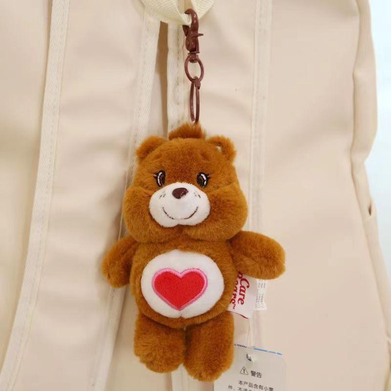 Genuine Care Bears Soft Plush Dolls Keychains Toys Small Pendant Back Hangings Christmas Birthday Graduation Gifts