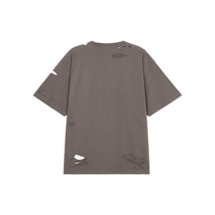 Balenciaga Потертая футболка с принтом 'Тауп' 651795TKVB80718