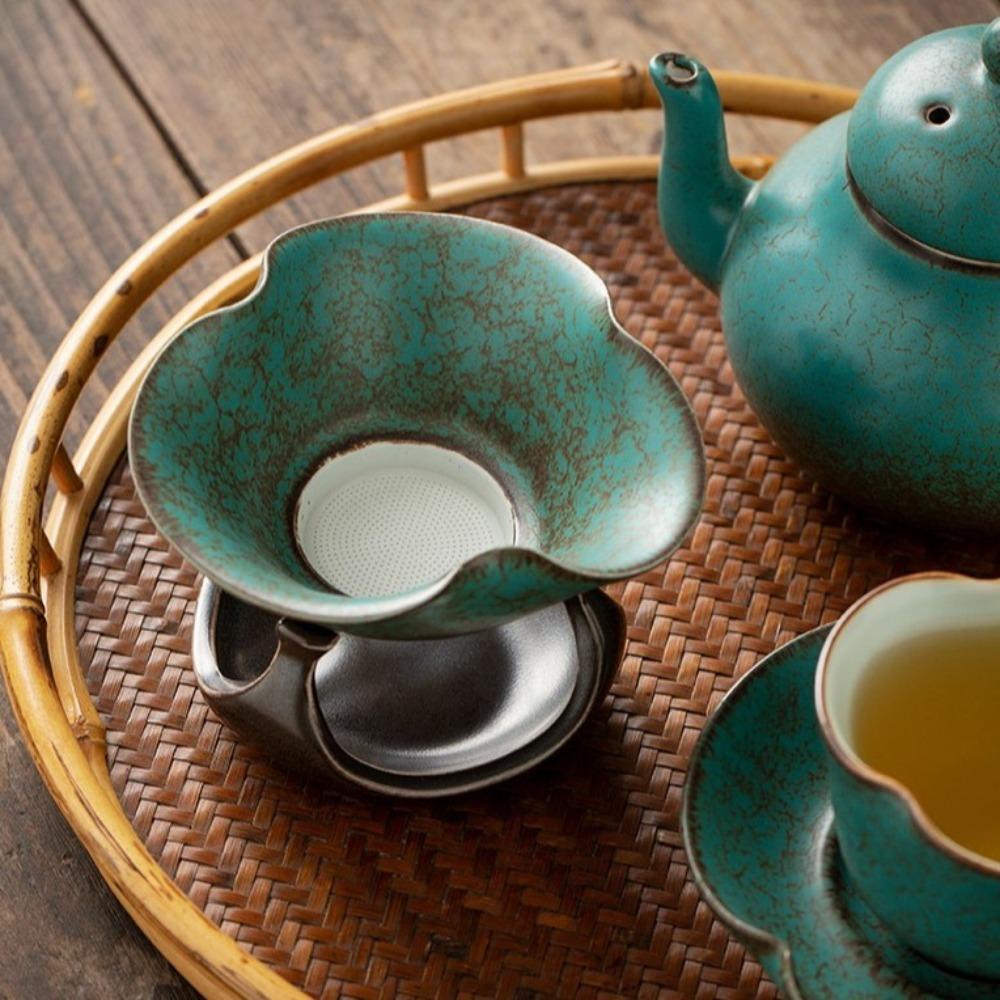 Керамические фильтры для чая, обожженные в печи, ретро-сепараторы для чая, принадлежности для напитков, фильтр для чайных листьев, Главная