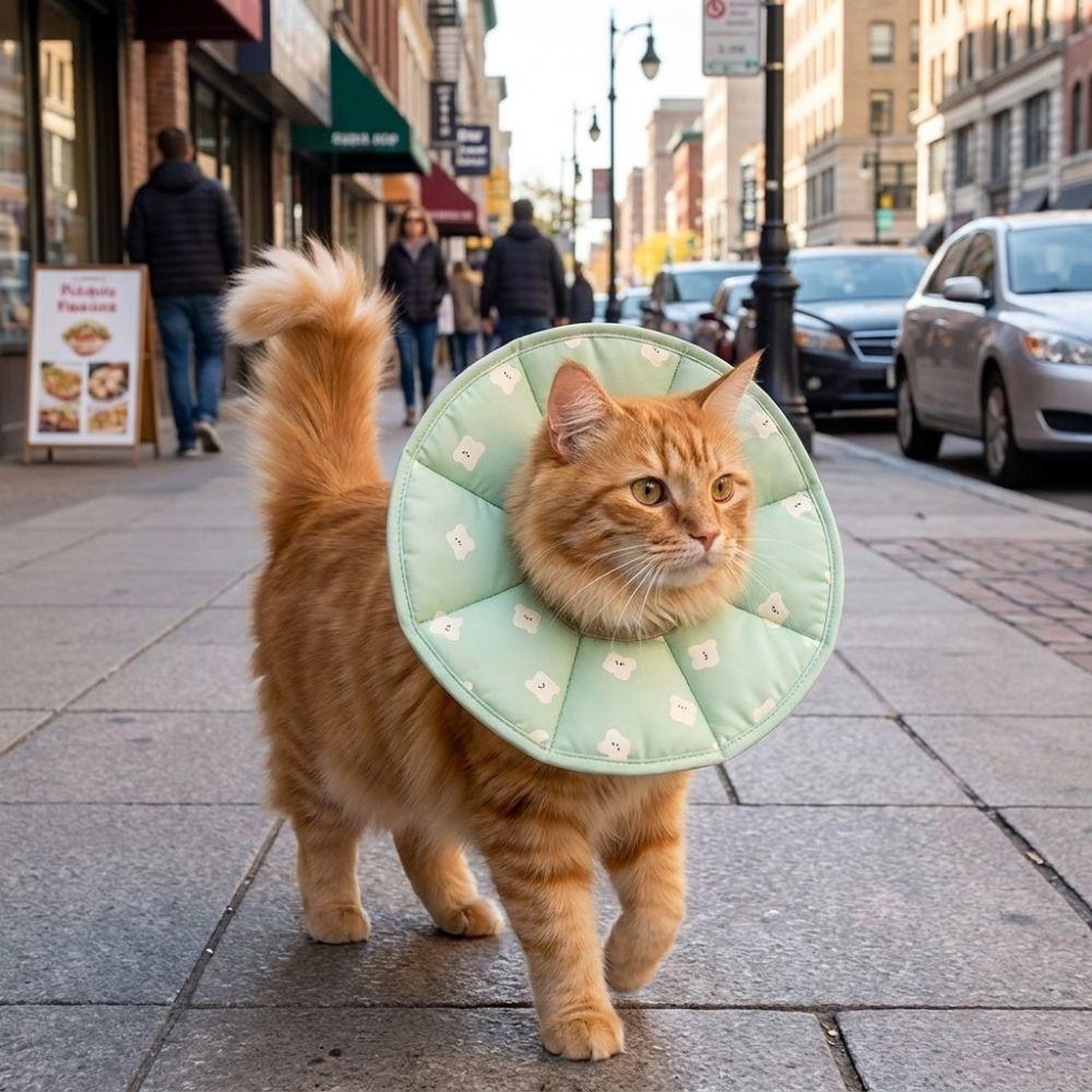 Soft Pet Elizabethan Collar Breathable Anti Licking Cat Collar Pet Recovery Cone  Pet Grooming