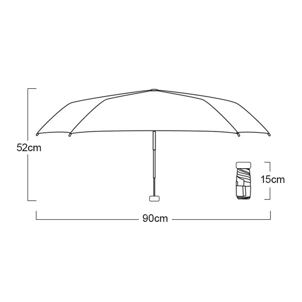 Мини-путешествующий солнцезащитный зонт, водонепроницаемый складной зонт, капсульная форма, зонт с чехлом