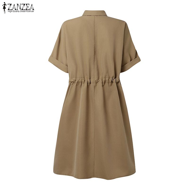 ZANZEA Женские классические комбинезоны с коротким рукавом и свободного кроя