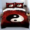 Yin-Yang symbols on red. Bedding sets Duvet cover sets Duvet covers Pillowcases(1 * Duvet Cover 2 * Pillowcases without duvet insert)