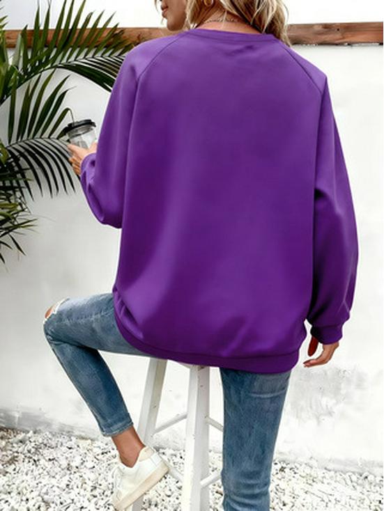 Женская толстовка с принтом «Сердце и Бабочка» - Многоцветная, с круглым вырезом, с длинным рукавом, повседневный универсальный топ.