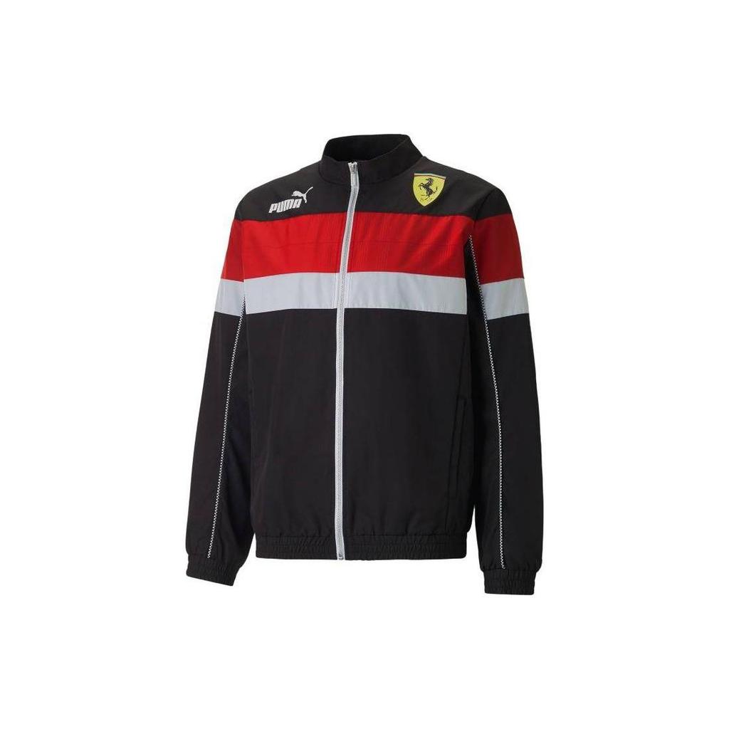 Puma Ferrari Racing Series Color Block Zip-Up Stand Collar Jacket Men Outerwear Ferrari-Red 538157-01